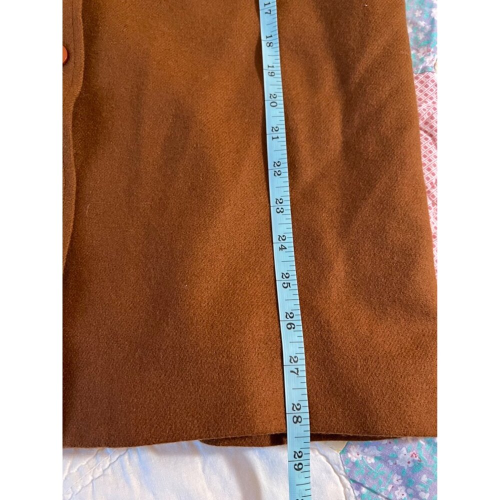 Vintage Fundamental Things Brown Button Front Wool Shacket Blazer Jacket 10 90's - Picture 8 of 12